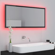 Vidaxl LED koupelnové zrcadlo lesklé černé 100 x 8,5 x 37 cm dřevotříska