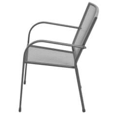 Petromila Stohovatelné zahradní židle 2 ks ocelové šedé