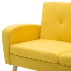 Greatstore Rohová sedačka s textilním čalouněním 186 x 136 x 79 cm žlutá