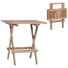 Greatstore Skládací bistro stolek 60 x 60 x 65 cm masivní teakové dřevo