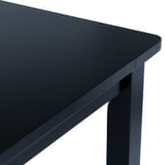 Vidaxl Jídelní stůl černý 114 x 71 x 75 cm masivní kaučukovník
