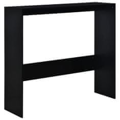 Greatstore Barový stůl se 2 stolními deskami černý 130 x 40 x 120 cm
