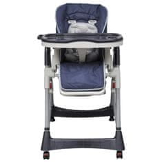 Greatstore Dětská vysoká židle výškově nastavitelná Deluxe, tmavě modrá