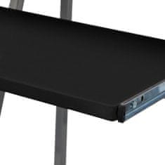 Greatstore PC stůl s vysouvací deskou na klávesnici a horní poličkou černý
