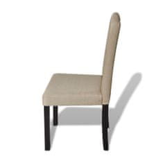 Vidaxl Jídelní židle 2 ks béžové textil