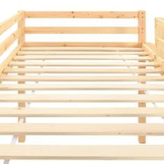 Greatstore Rám dětské patrové postele skluzavka a žebřík borovice 97x208cm