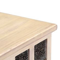 Petromila Úložný box bílý 110 x 40 x 45 cm masivní akáciové dřevo