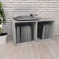 Greatstore Úložný box na LP desky betonově šedý 71x34x36 cm dřevotříska