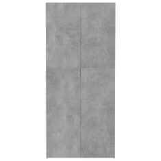 Greatstore Úložná skříň betonově šedá 80 x 35,5 x 180 cm dřevotříska