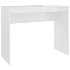 Vidaxl Psací stůl bílý s vysokým leskem 90 x 40 x 72 cm dřevotříska