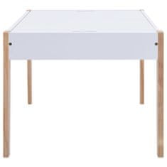 Vidaxl 3dílná sada dětského tabulového stolu a židlí černobílá