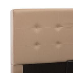 Vidaxl Rám postele s úložným prostorem cappuccino umělá kůže 180x200cm