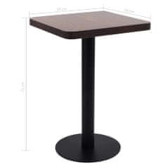 Vidaxl Bistro stolek tmavě hnědý 50 x 50 cm MDF