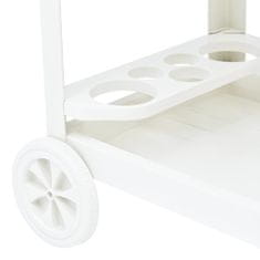 Vidaxl Nápojový vozík bílý 69 x 53 x 72 cm plast