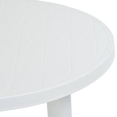 Greatstore Zahradní stůl bílý 89 cm plast