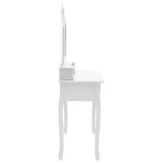 Greatstore Toaletní stolek se stoličkou bílý 100 x 40 x 146 cm pavlovnia