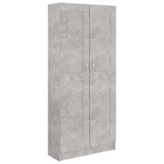 shumee Knihovna betonově šedá 82,5 x 30,5 x 185,5 cm dřevotříska