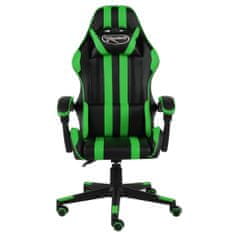 shumee Herní židle černo-zelená umělá kůže