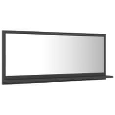Vidaxl Koupelnové zrcadlo šedé 90 x 10,5 x 37 cm dřevotříska