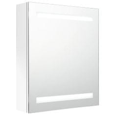 Vidaxl LED koupelnová zrcadlová skříňka zářivě bílá 50 x 14 x 60 cm