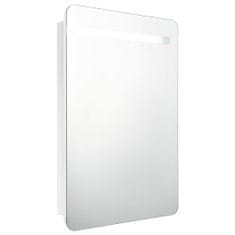 Vidaxl LED koupelnová zrcadlová skříňka zářivě bílá 60 x 11 x 80 cm