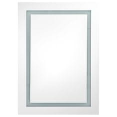 Petromila LED koupelnová skříňka se zrcadlem zářivě šedá 50 x 13 x 70 cm