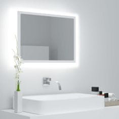 Greatstore Koupelnové zrcadlo LED bílé 60 x 8,5 x 37 cm dřevotříska