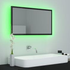 Vidaxl LED zrcadlo černé vysoký lesk 80 x 8,5 x 37 cm dřevotříska