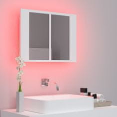 LED koupelnová skřínka se zrcadlem bílá 60 x 12 x 45 cm
