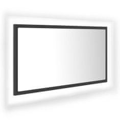 Vidaxl LED koupelnové zrcadlo šedé 80 x 8,5 x 37 cm dřevotříska