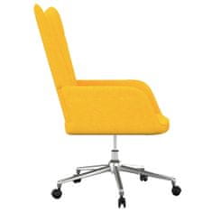 Greatstore Relaxační židle hořčicově žlutá textil
