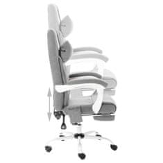 shumee Masážní kancelářská židle šedá textil