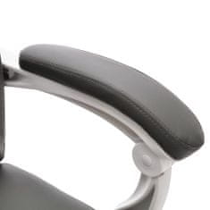 shumee Masážní kancelářská židle šedá umělá kůže