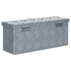 Greatstore Hliníkový box 48,5 x 14 x 20 cm stříbrný