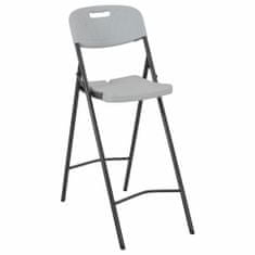 Greatstore Skládací barové židle 2 ks HDPE a ocel bílé