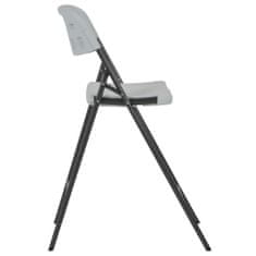 Greatstore Skládací barové židle 2 ks HDPE a ocel bílé