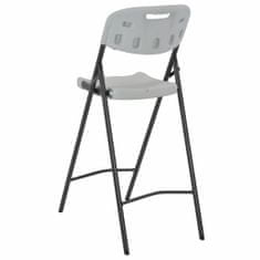 Petromila Skládací barové židle 2 ks HDPE a ocel bílé