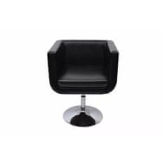 Greatstore Barové židle 2 ks, umělá kůže, černá