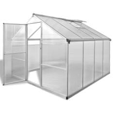shumee Zpevněný hliníkový skleník se základním rámem 6,05 m2