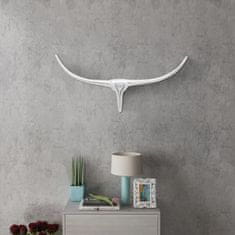 Greatstore 242336 Wall Mounted Aluminium Bull’s Head Decoration Silver 72 cm