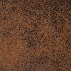Greatstore Lavice 106 cm hnědá umělá semišová kůže