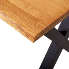 Greatstore Jídelní stůl přírodní 120 x 65 x 75 cm masivní dubové dřevo