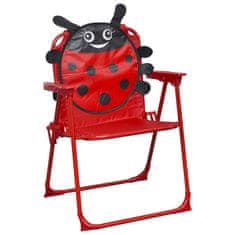 Greatstore Dětské zahradní židle 2 ks červené textil