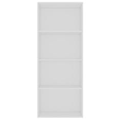 Greatstore 4patrová knihovna bílá 60 x 30 x 151,5 cm dřevotříska