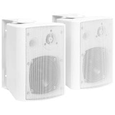 Greatstore Nástěnné stereo reproduktory 2 ks bílé indoor outdoor 80 W