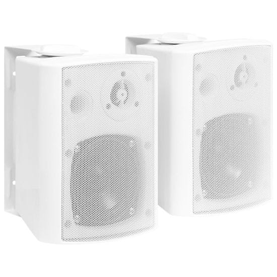 Vidaxl Nástěnné stereo reproduktory 2 ks bílé indoor outdoor 80 W