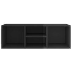 shumee Botníková lavice lesklá černá 105 x 35 x 35 cm dřevotříska