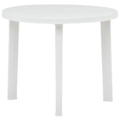 Vidaxl Zahradní stůl bílý 89 cm plast