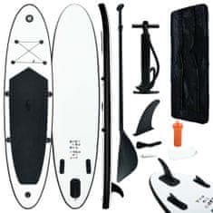 Vidaxl Nafukovací SUP paddleboard černo-bílý