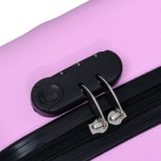 Greatstore Sada skořepinových kufrů na kolečkách 3 ks růžová ABS
